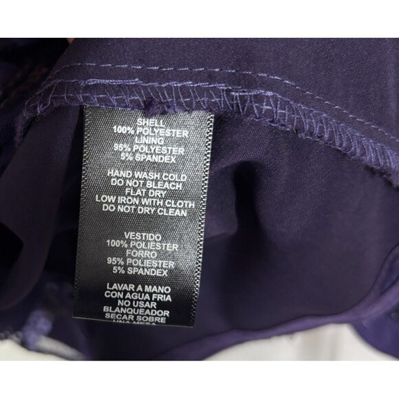 Jessica Howard Cocktail Dress Sequin Embellished Purple Elegant Wedding Sz 6 - Picture 5 of 8